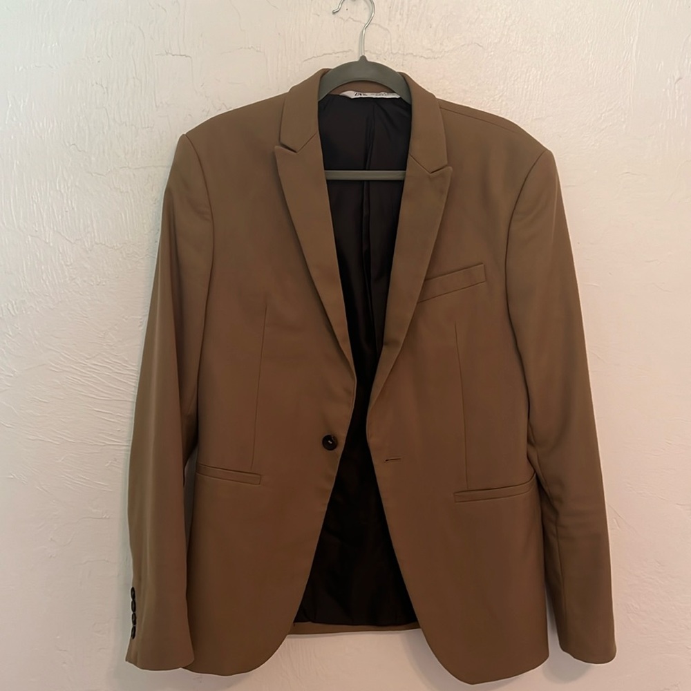 Khaki Tan Zara Men’s Blazer